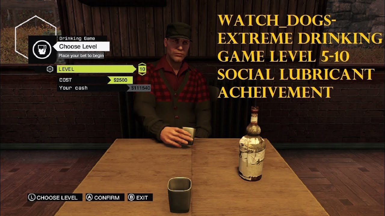 Watch_Dogs: Extreme Drinking Game Level 5-10, Social Lubricant Achievement