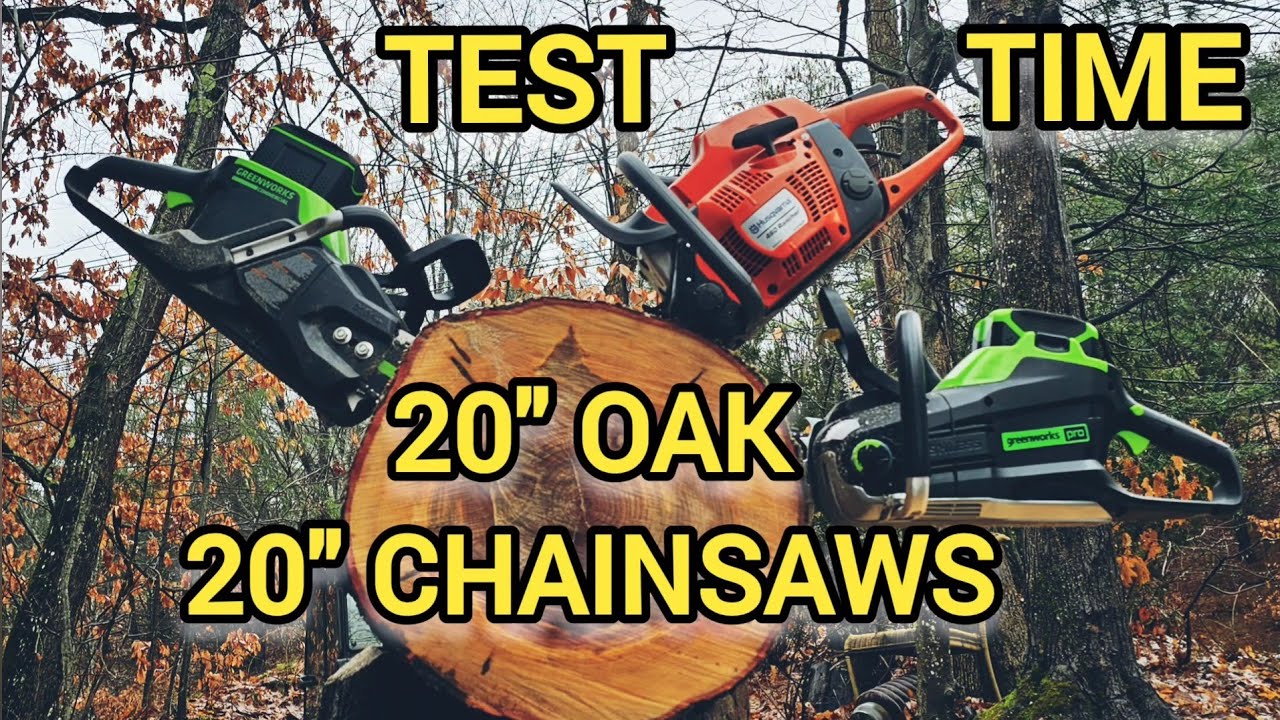 Husqvarna 460 rancher, Greenworks Commercial 82v & Pro 60v biggest battery chainsaws on 20