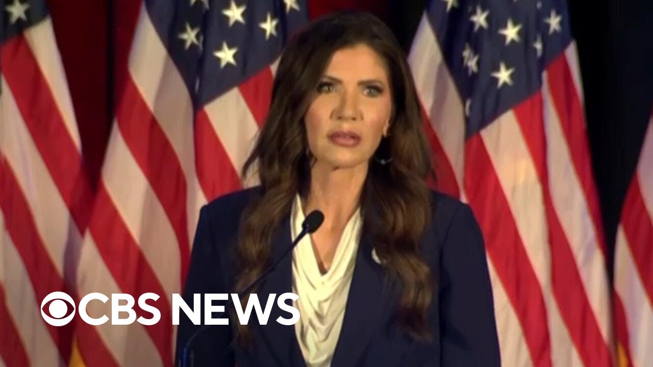 Noem doesn't address DHS ouster in remarks following Trump announcement