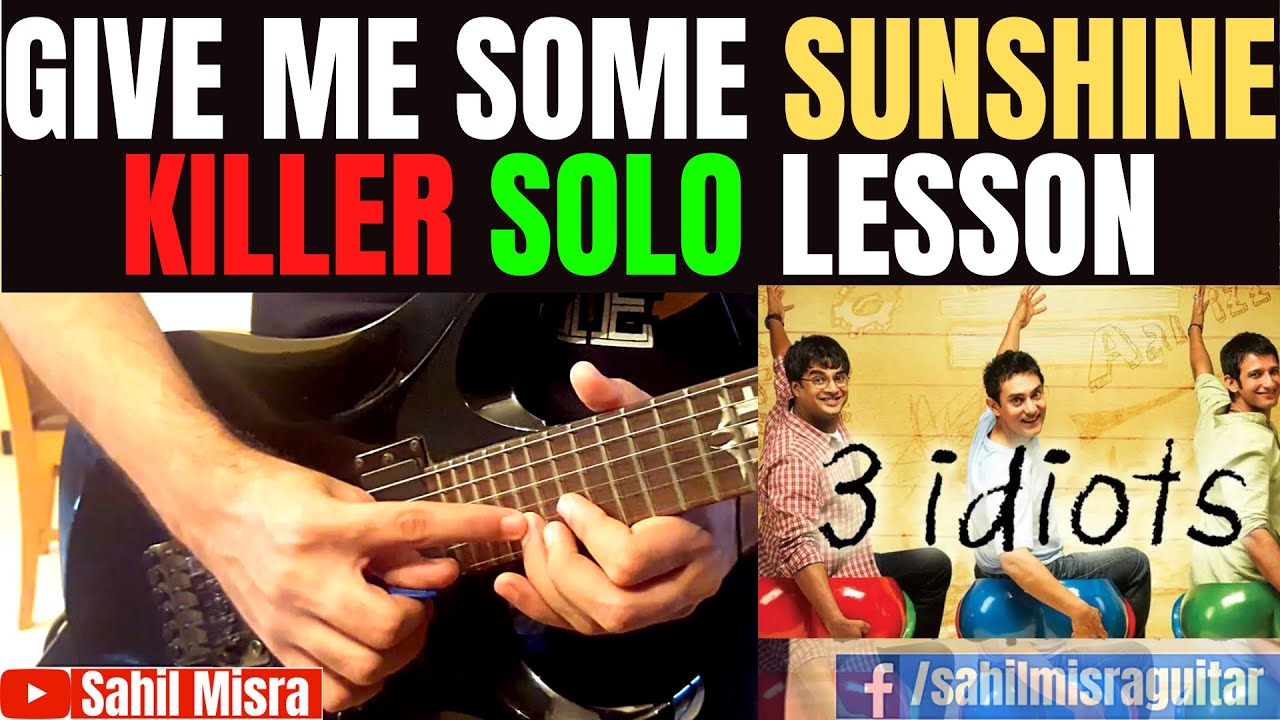 Give me Some Sunshine KILLER Guitar Solo Lesson (with LEGATO) 3 Idiots (With TABS)