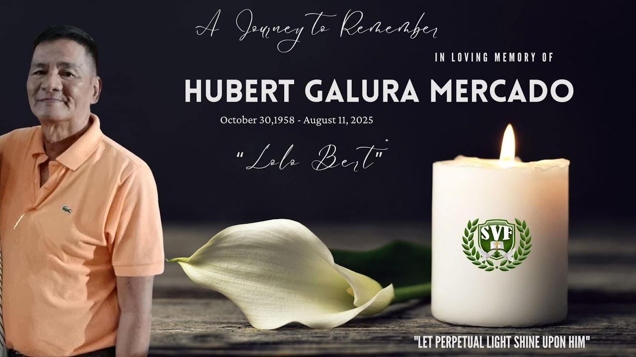 Rooted in your love, guided by your strength, Hubert Galura Mercado funeral Rites