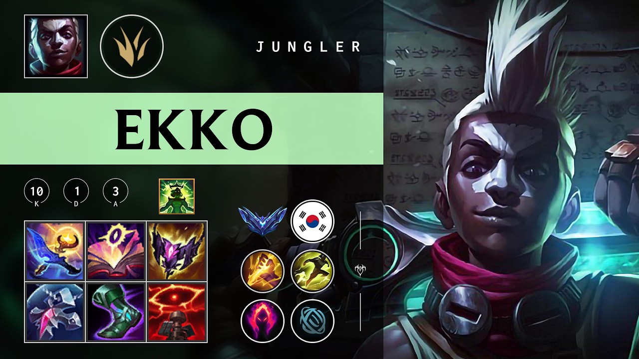 Ekko Jungle vs Shaco - KR Diamond Patch 26.03