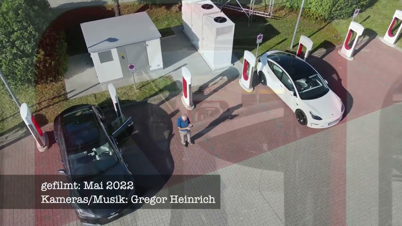 Tesla Supercharger Reinfeld (Schleswig Holstein) - auch per Drohne