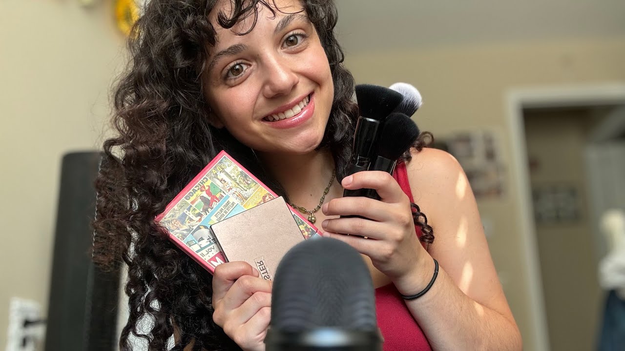 ASMR doing your makeup (fast and a lil chaotic)