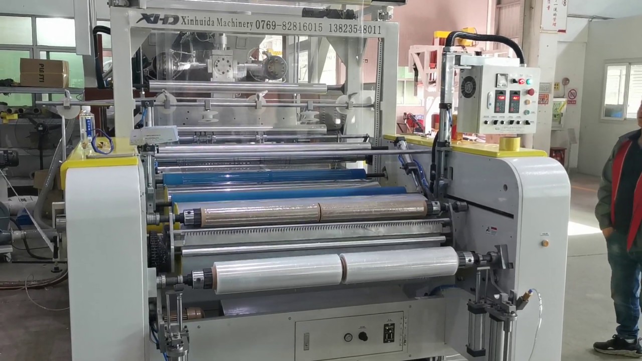 Three Layer 1000mm Stretch Film Machine Trial Running Video