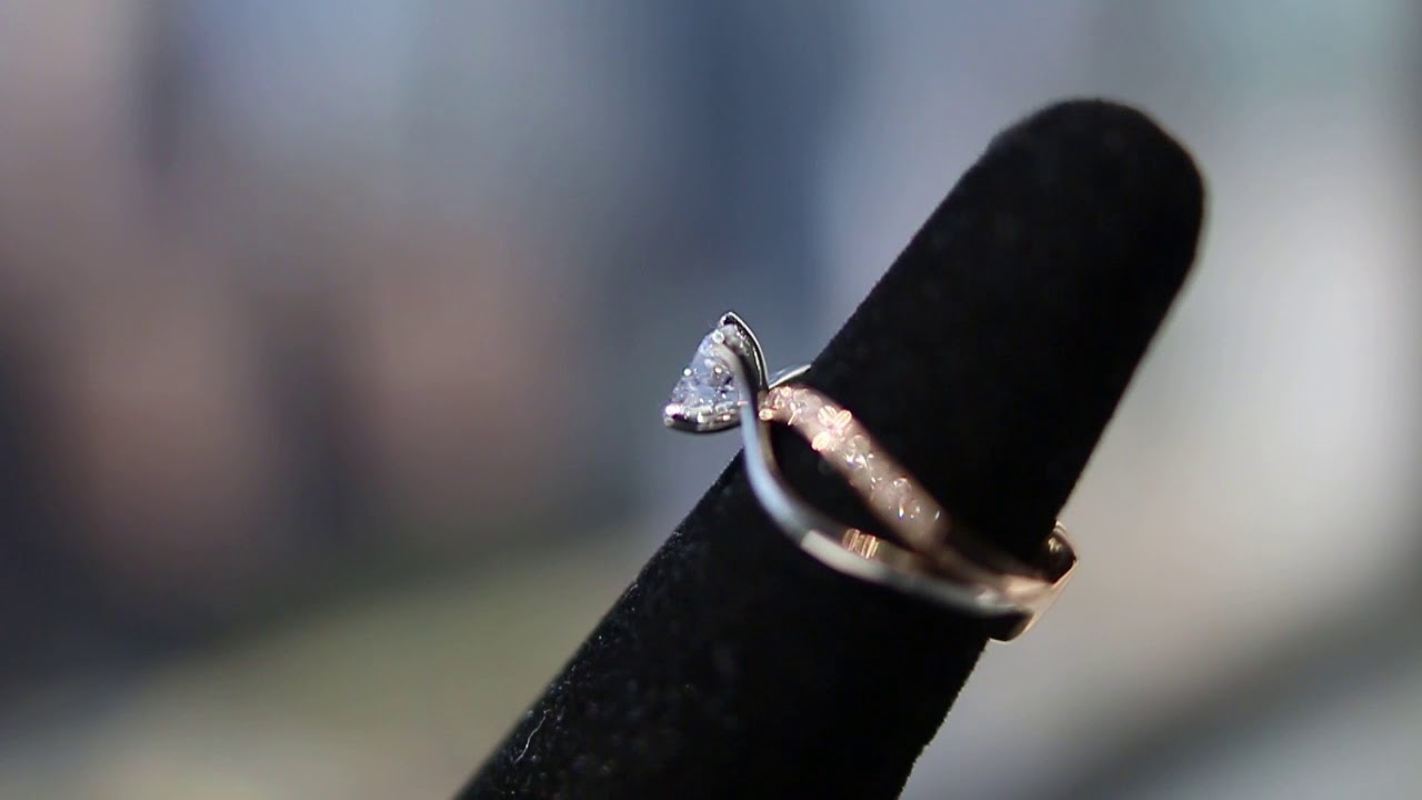 Incredible Interlocking Diamond Engagement Ring