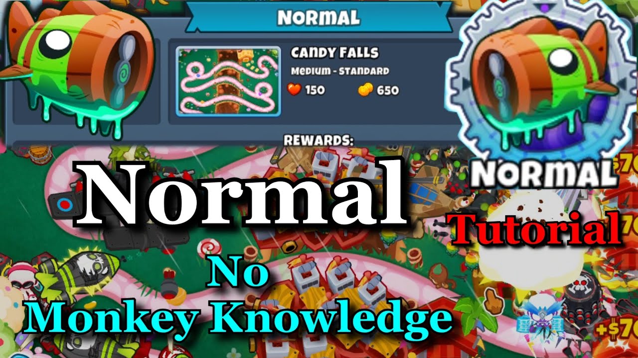 Bloonarius Normal Tutorial  - No Monkey Knowledge - | Candy Falls | (BTD6)