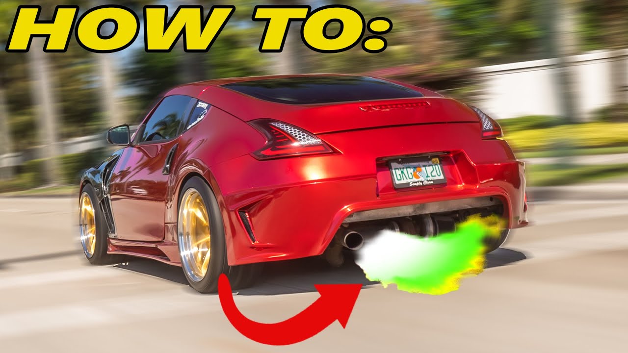 How To Make Your Car Shoot MASSIVE GREEN FLAMES! (turbo 370z)