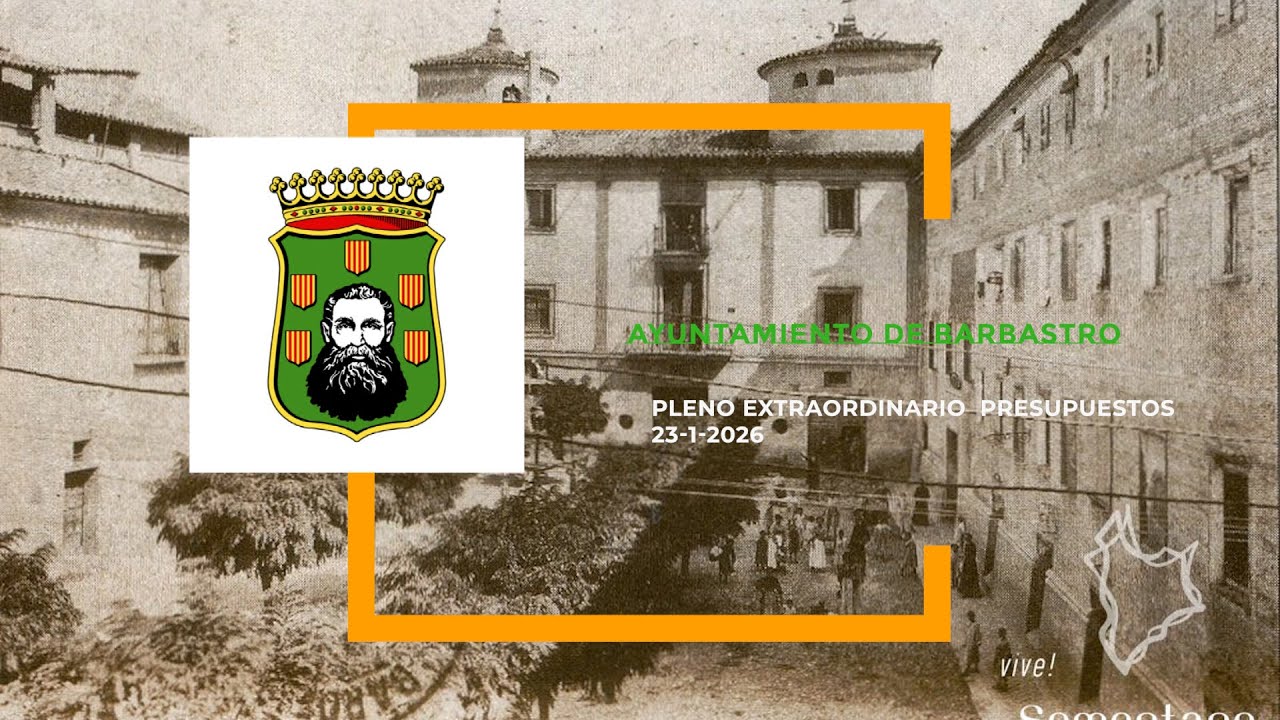 Pleno extraordinario Presupuestos  el 23 de enero de 2026.