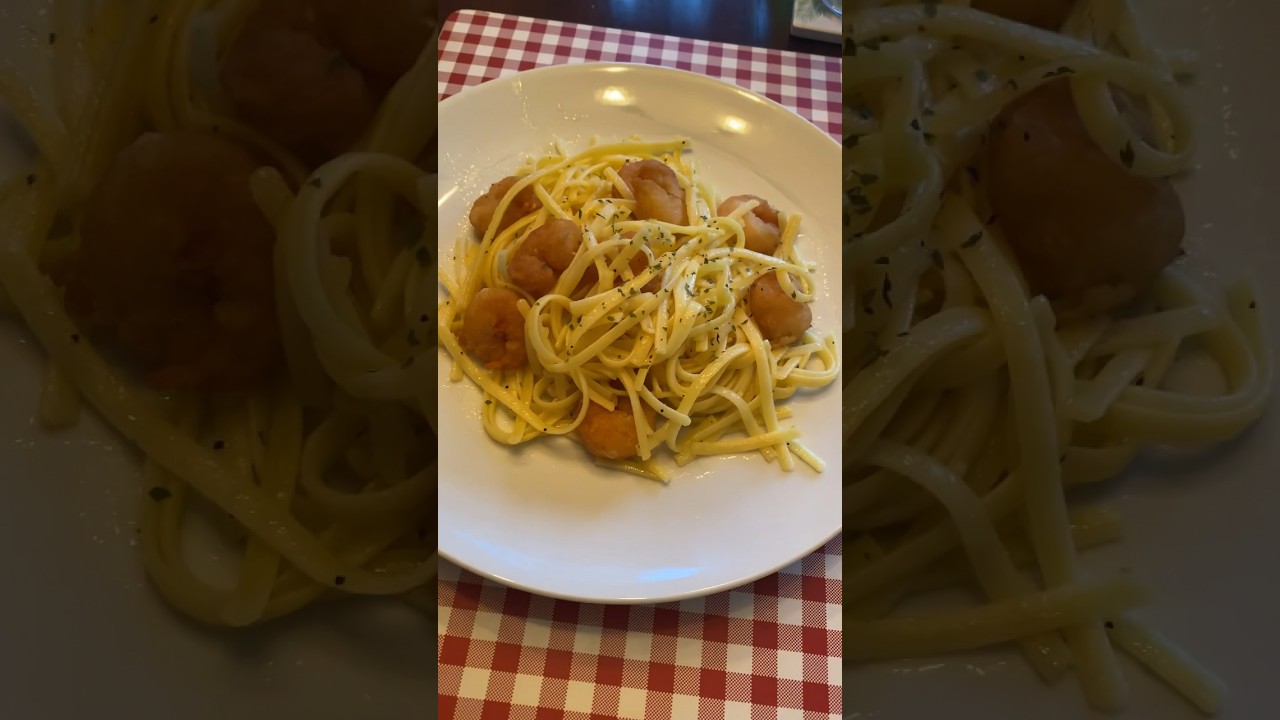 Easy Lemon & Garlic Fettuccine w/ Breaded Shrimp Gluten Free Dinner Meal Ideas