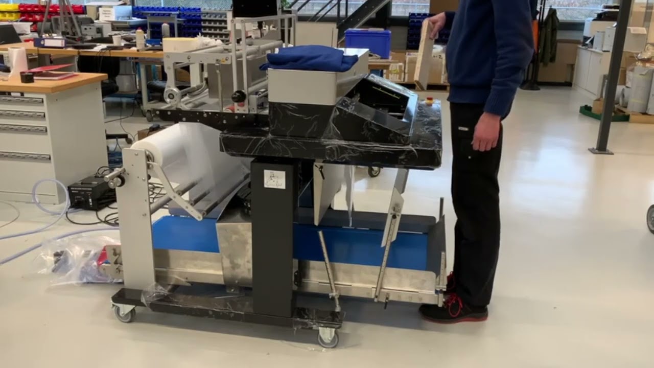 Rollbag R3200XL Fulfillment Auto Bagger + Front to Back Outfeed Conveyor - Label Up Poly Mailers