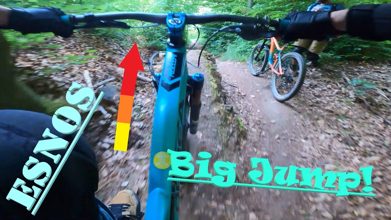 Neuer riese Sprung auf der ESNOS Black Line! / GoPro POV Preview / New Jump on the ESNOS Trail
