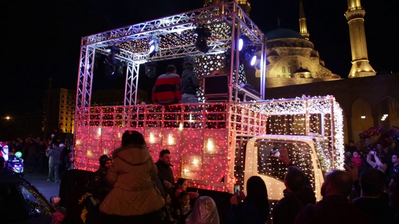 Christmas procession, Beirut, Lebanon