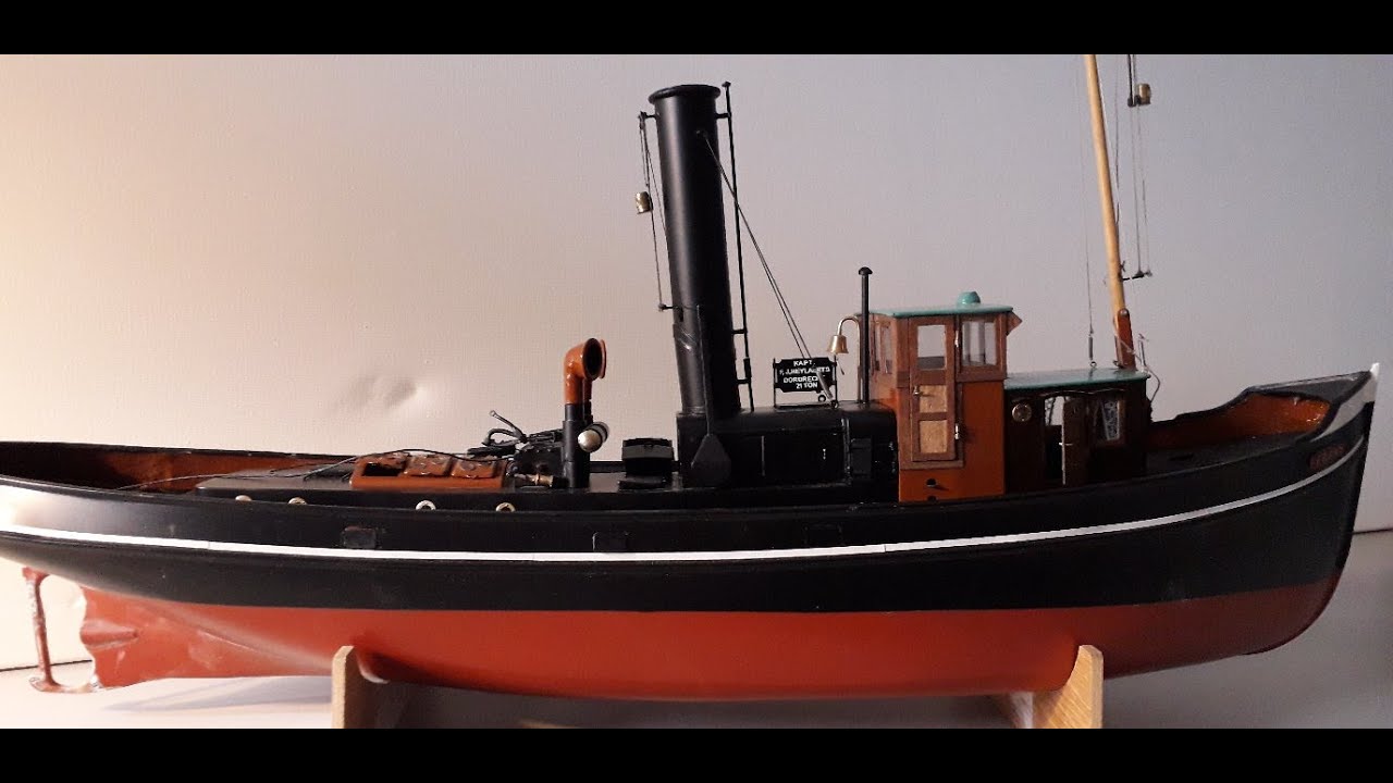 Schaalmodel van stoomsleepboot 