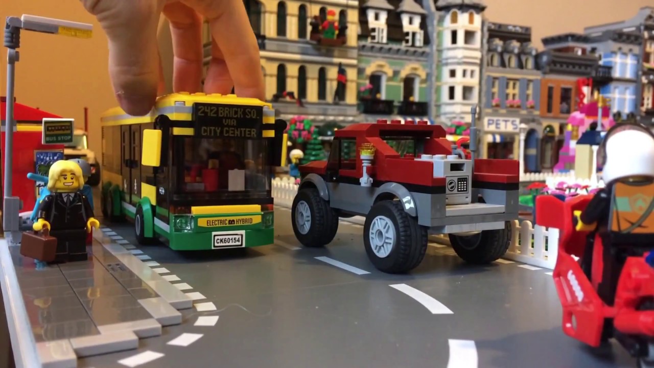 LEGO SPEED BUILD Bus Station 60154 | MOC City Placement Video