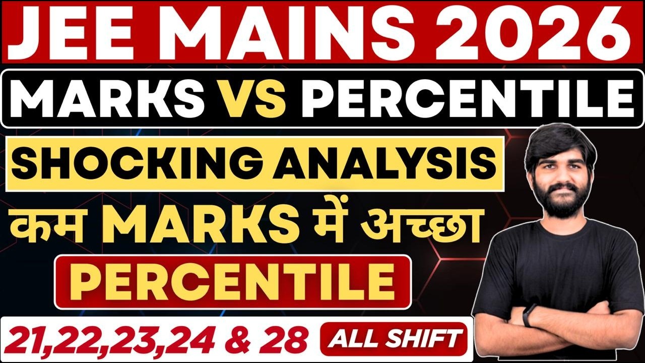 Shocking😳 Marks vs Percentile JEE Mains 2026 January✅ | Cutoff Jee Mains 2026 | JEE Main Result 2026