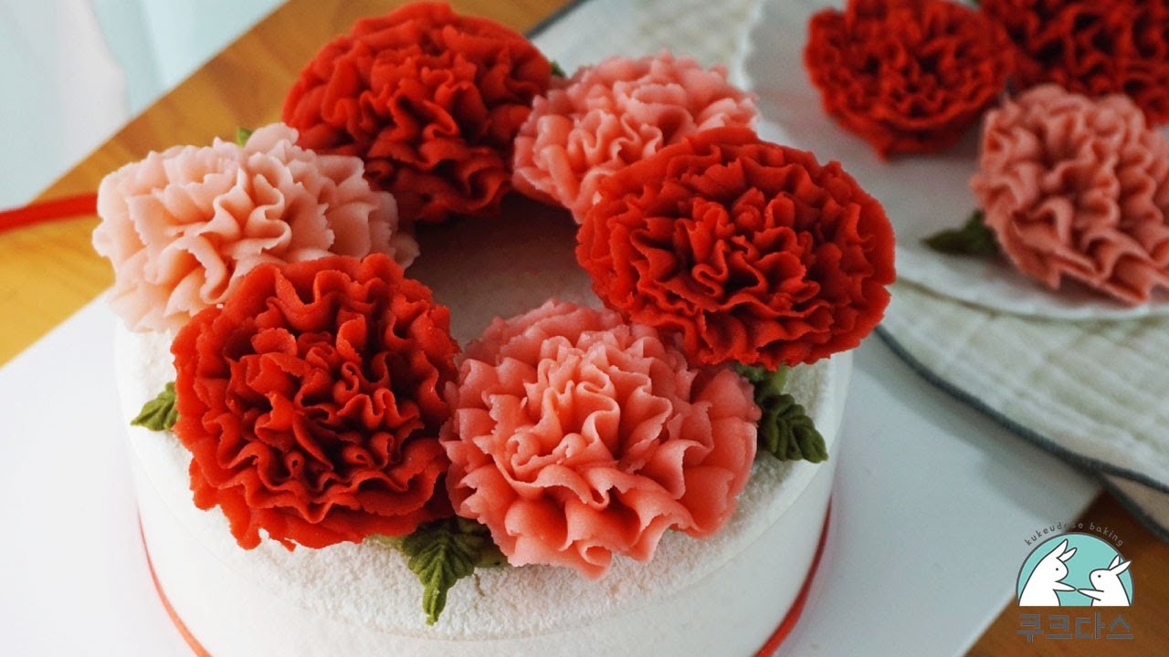 세상 쉬운 떡 케이크 만들기, 카네이션 플라워 케이크 [Flower Rice cake]