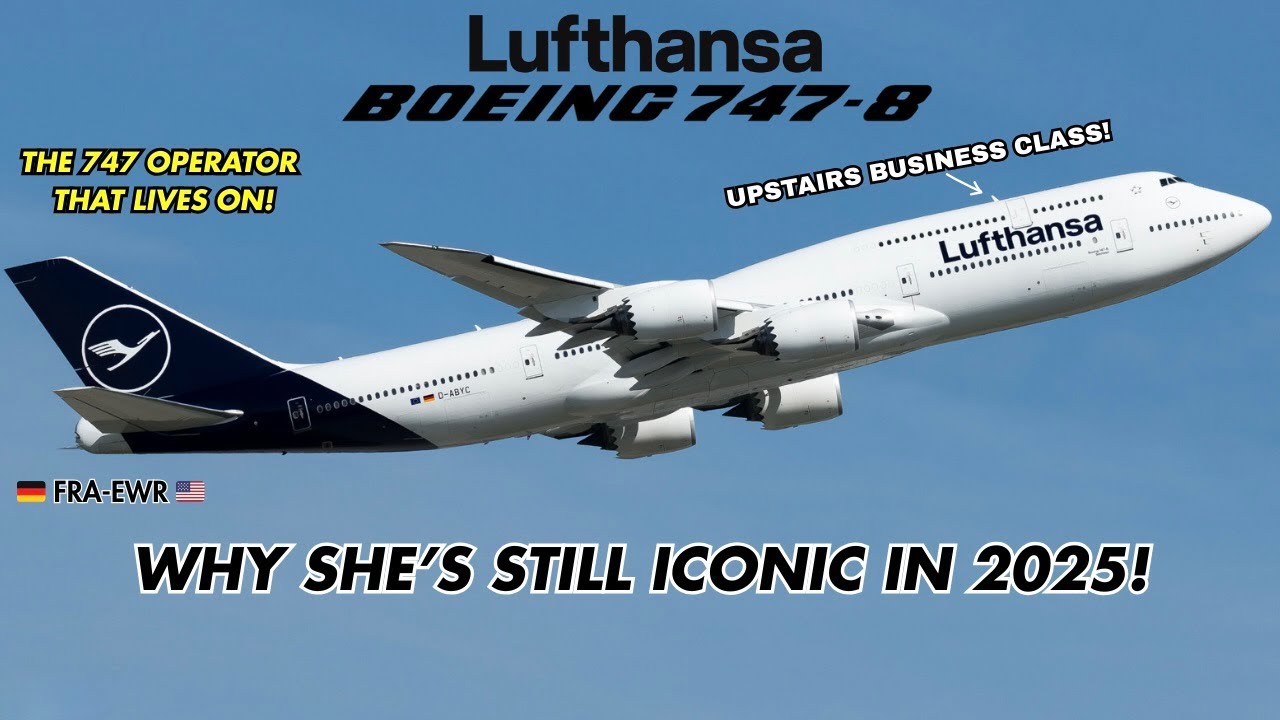 Lufthansa’s Boeing 747-8 UPSTAIRS Business Class | Why She’s Still ICONIC In 2025! FRA-EWR