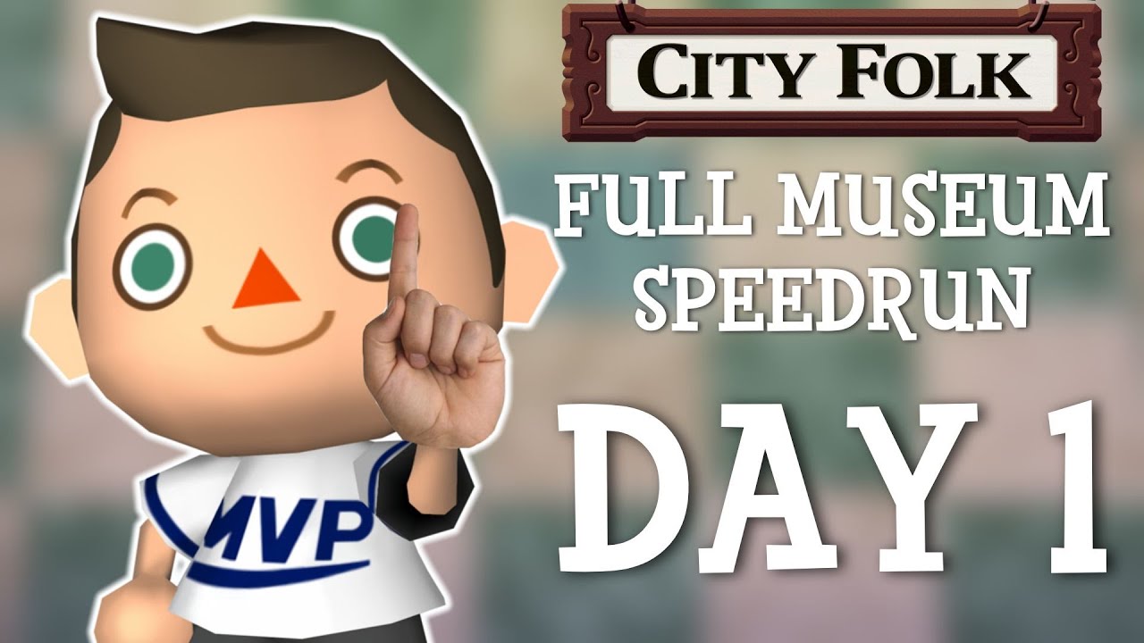 Animal Crossing CITY FOLK Full Museum Speedrun - Day 1 | !CFroute