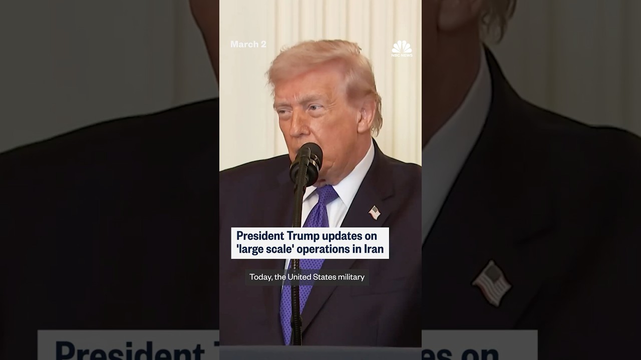 President Trump updates on 'large scale' operations in Iran