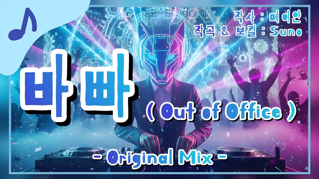 ​[🎵 K-직장인 테크노 ] 바빠 (Out of Office) / 들으면 '바빠' 만 맴도는 악마의 비트 👻 / Full ver / 가사 / Lyrics