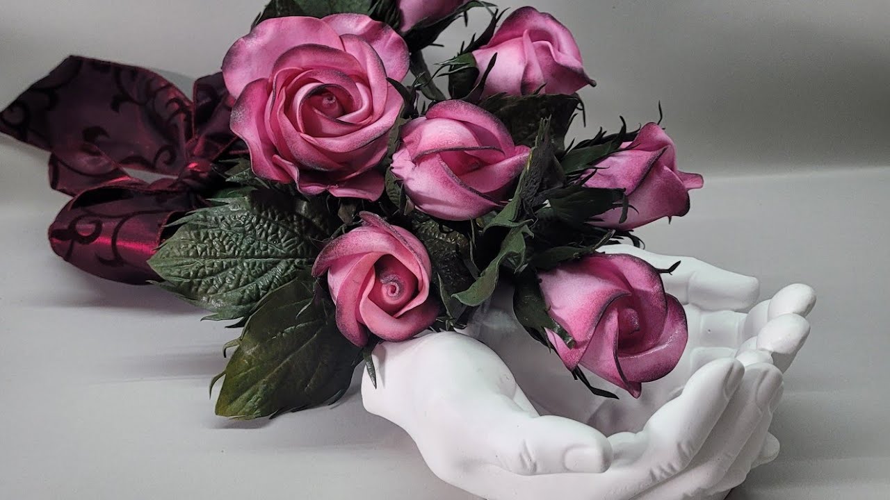 BOTONES de Rosa pintados con sombras de ojos SIN MOLDE