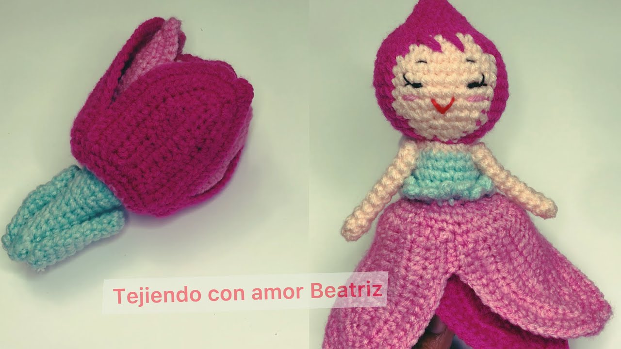 ¡TULIPÁN MÁGICO reversible, Hermoso regalo para mamita a ganchillo ¡¡REGALO ÚNICO!! 🥰