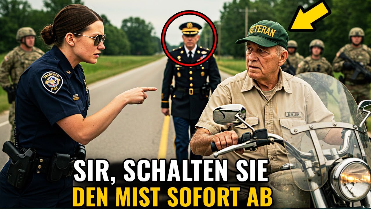 Polizei stoppt falsches Bike – kurz darauf kommen 50 Soldaten in Humvees unter Hauptmanns Führung