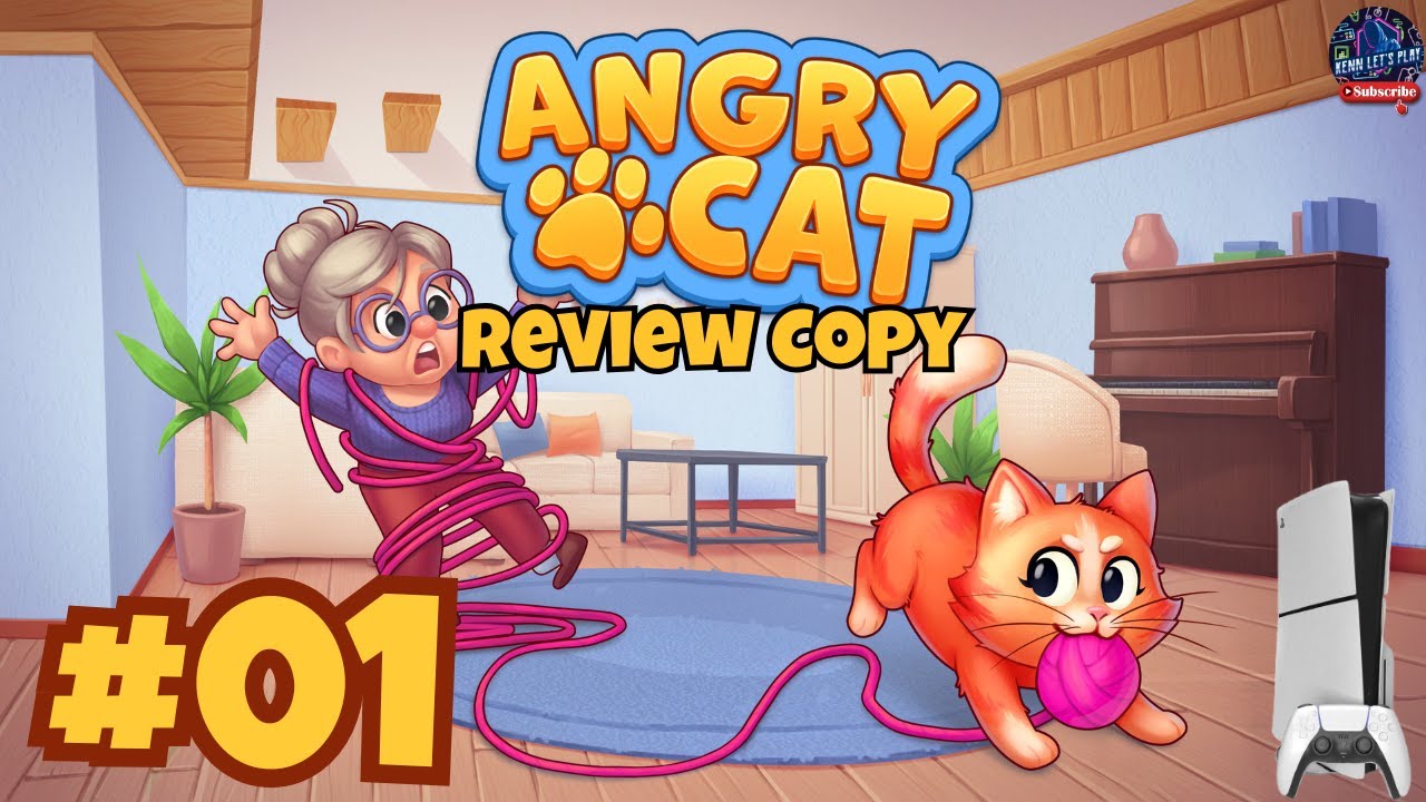 Angry Cat - Часть #001 Обзор, геймплей на PlayStation 5 Slim #angrycat #keymailer