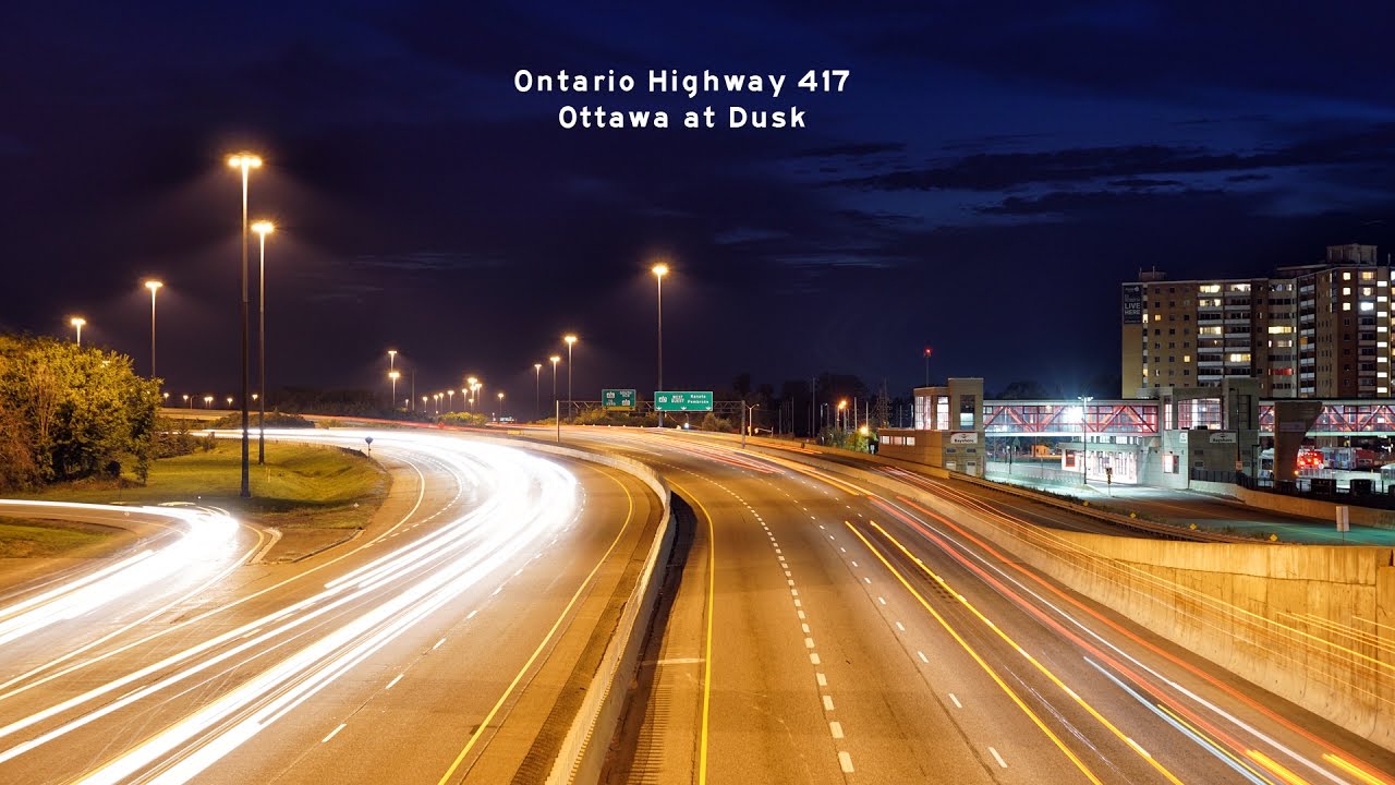 2016/10/01 - Ontario Hwy 417 Ottawa at Dusk