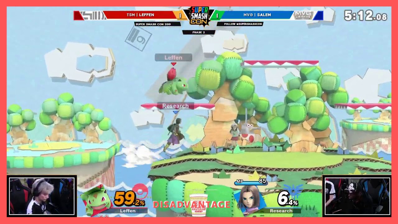 #GameFlow SmashAnalysis - TSM Leffen (Pokemon Trainer) vs MVG Salem (Hero) - Leffen's perspective