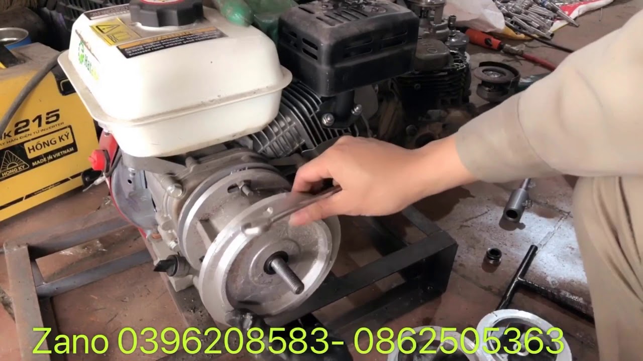 Cách lắp bơm 110 vào máy xăng 5,5 & 6,5 bơm nước đẩy rất khoẻ