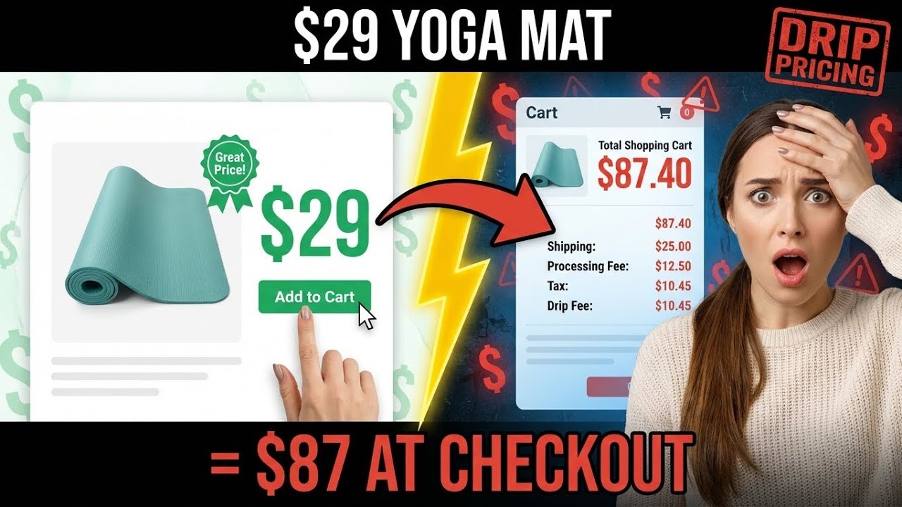 I Bought a $29 Yoga Mat Online &mdash; Checkout Said $87 (Drip Pricing Exposed)