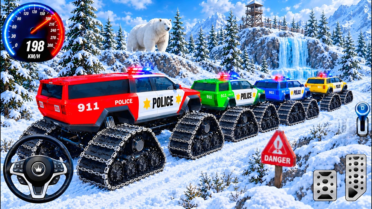 Impossible Car Mega Stunts Ramp Simulator - US Police Monster Truck Driving 3D - Android gameplay #5