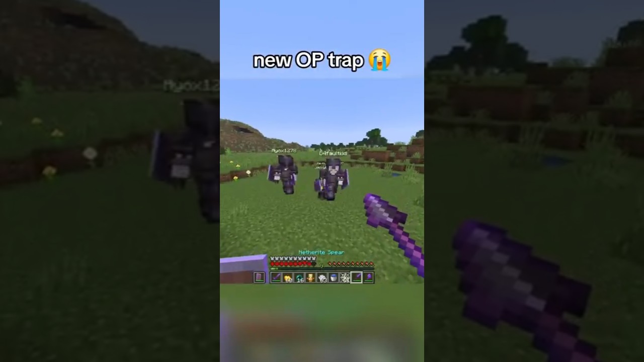 Spear trap is TOO GOOD #minecraft #cooked