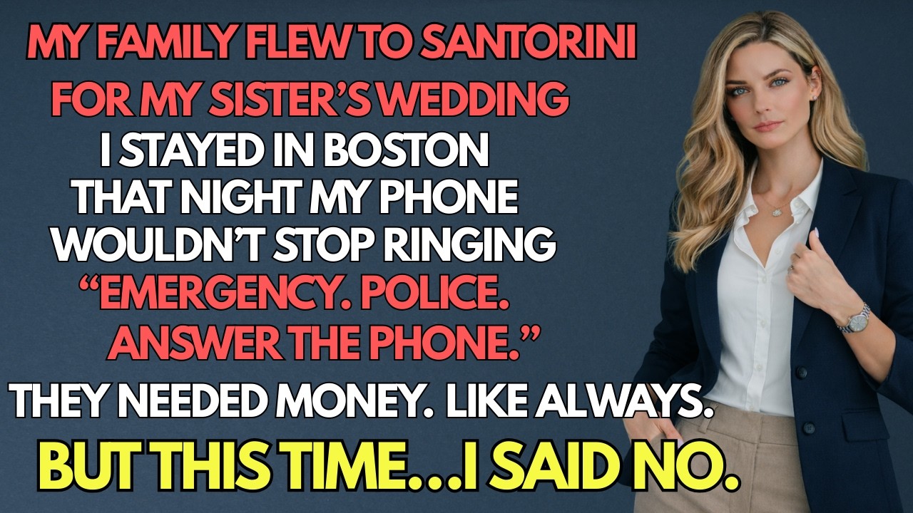 My Parents Expected Me To Save Them After My Sister’s Santorini Wedding — Until I Called The Police