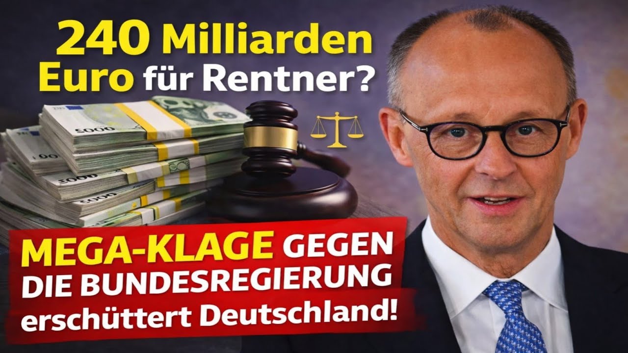 240 Milliarden Euro (€) für Rentner?  Mega-Klage gegen die Bundesregierung erschüttert Deutschland!