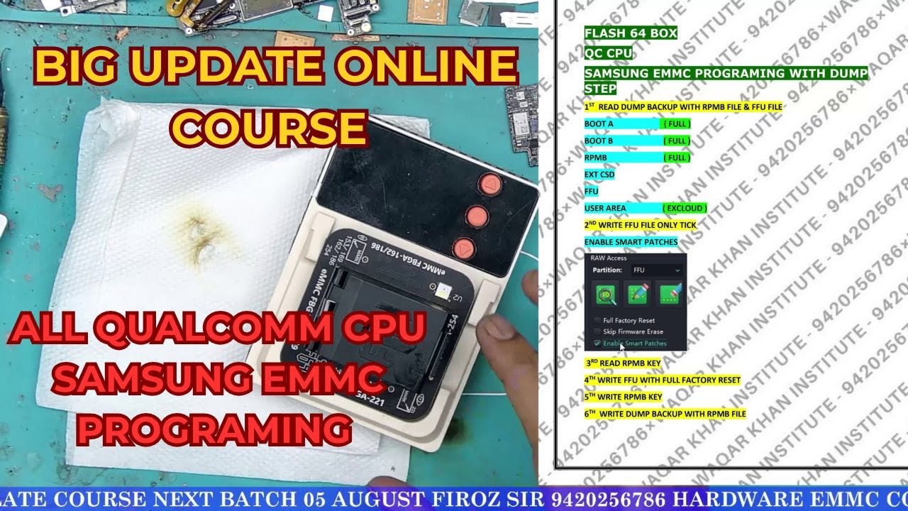 ALL QUALCOMM CPU SAMSUNG EMMC PROGRAMING WORLD 1ST SUPPORT ONLY WITH FLASH 64 BOX