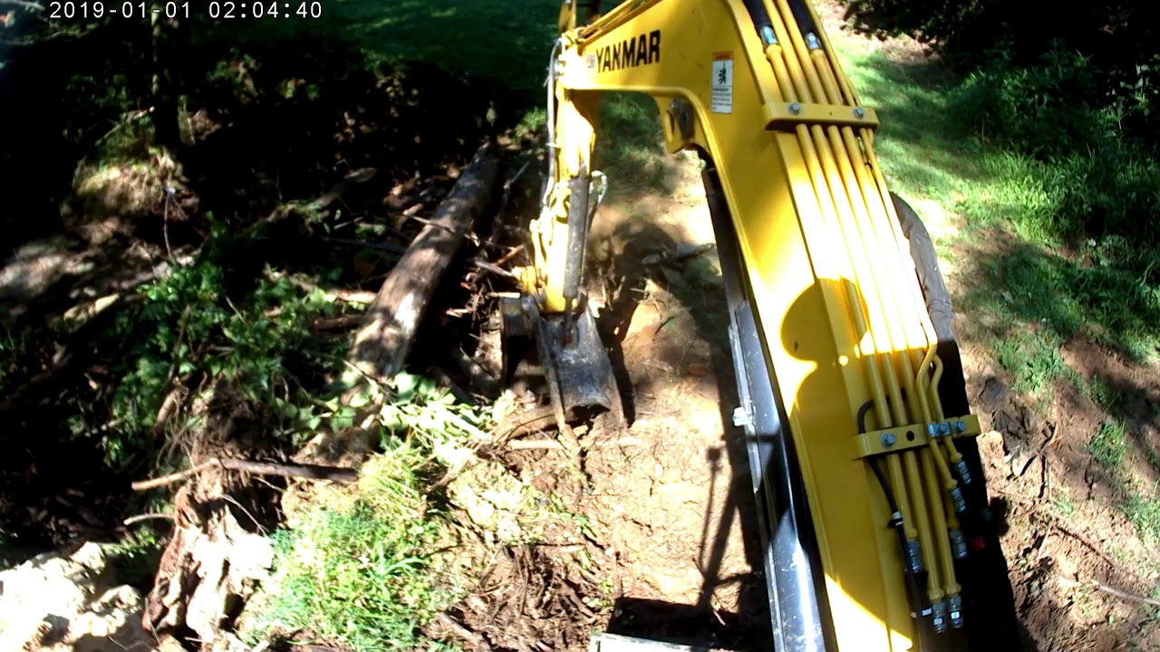 Driveway washout repair, kubota & yanmar save the day!!
