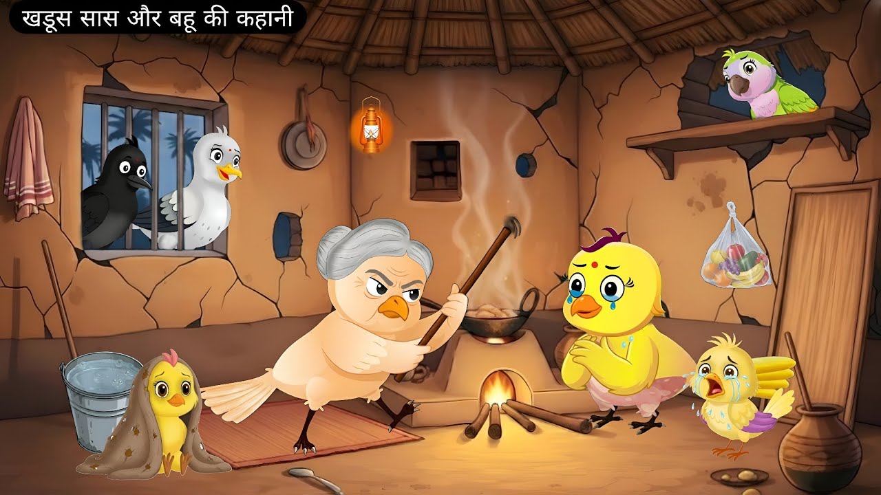 खडूस सास और बहू की कहानी | Birds Cartoon | Emotional Story | Rima Birds Tv | 