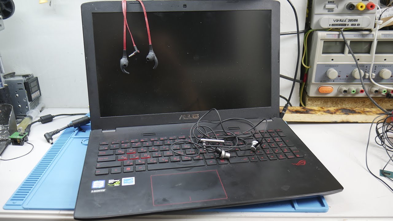 Могут ли наушники убить ноутбук? Чиним Asus GL552VX впрочем ничего нового.