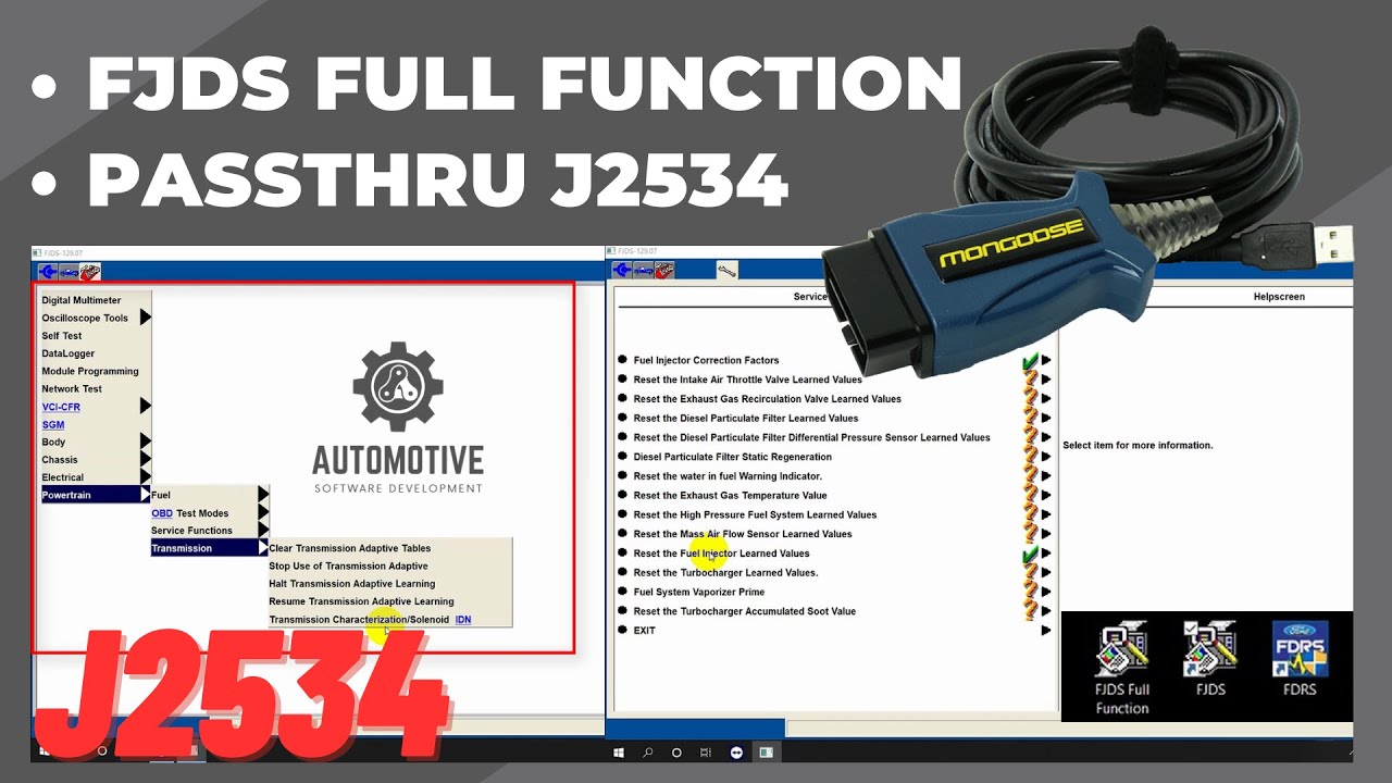 FORD FJDS SOFTWARE FULL FUNCTION | PASSTHRU J2534