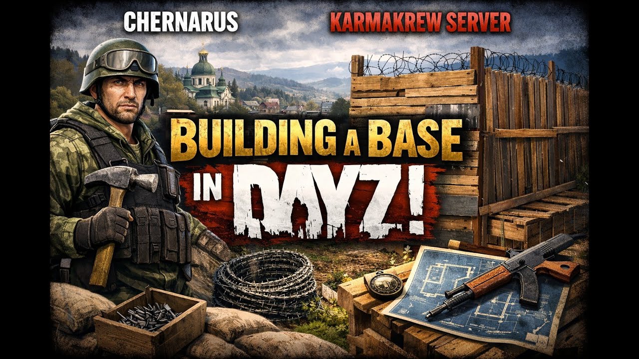 ATTEMPTING TO BUILD A BASE ON DAYZ'S KARMAKREW SERVER | CHERNARUS
