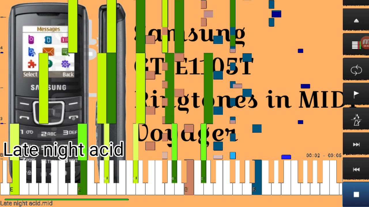 Samsung GT-E1105T Ringtones in MIDI Voyager