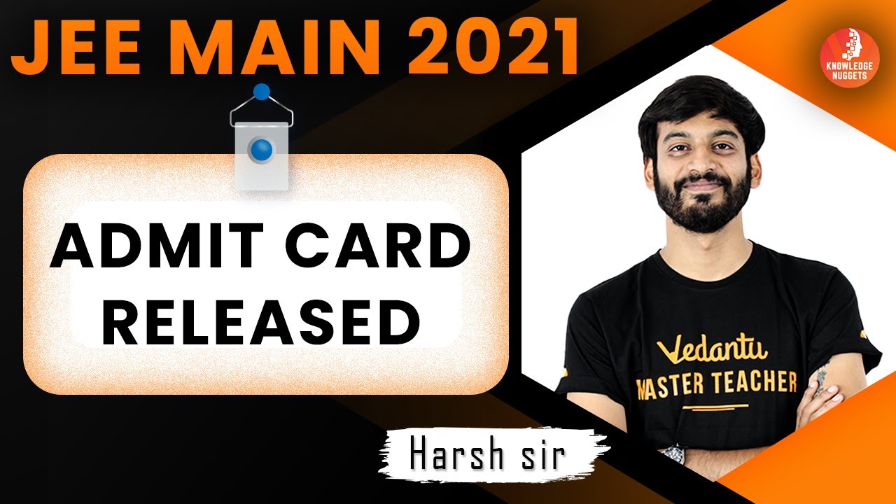 JEE 2021 Admit Card Is Released! | Find Out Your Shift #Shorts​ | Harsh Sir | Vedantu