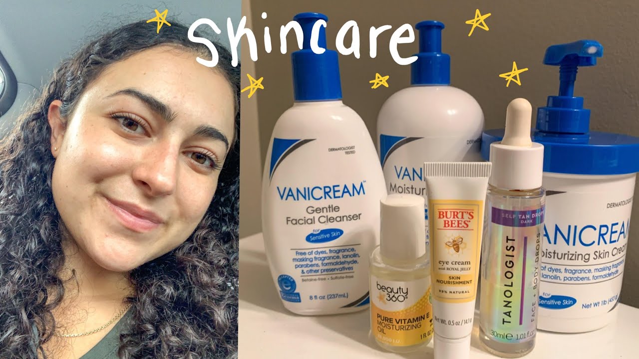 nightly skincare routine featuring Vanicream: Vanicream Review, Burts Bees & more