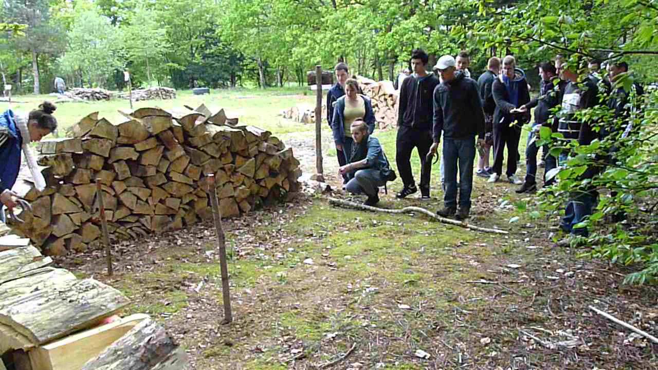 vidéo de jeu celtique, lancer de fer à cheval ,PIC BTS école forestière MFR Arradon