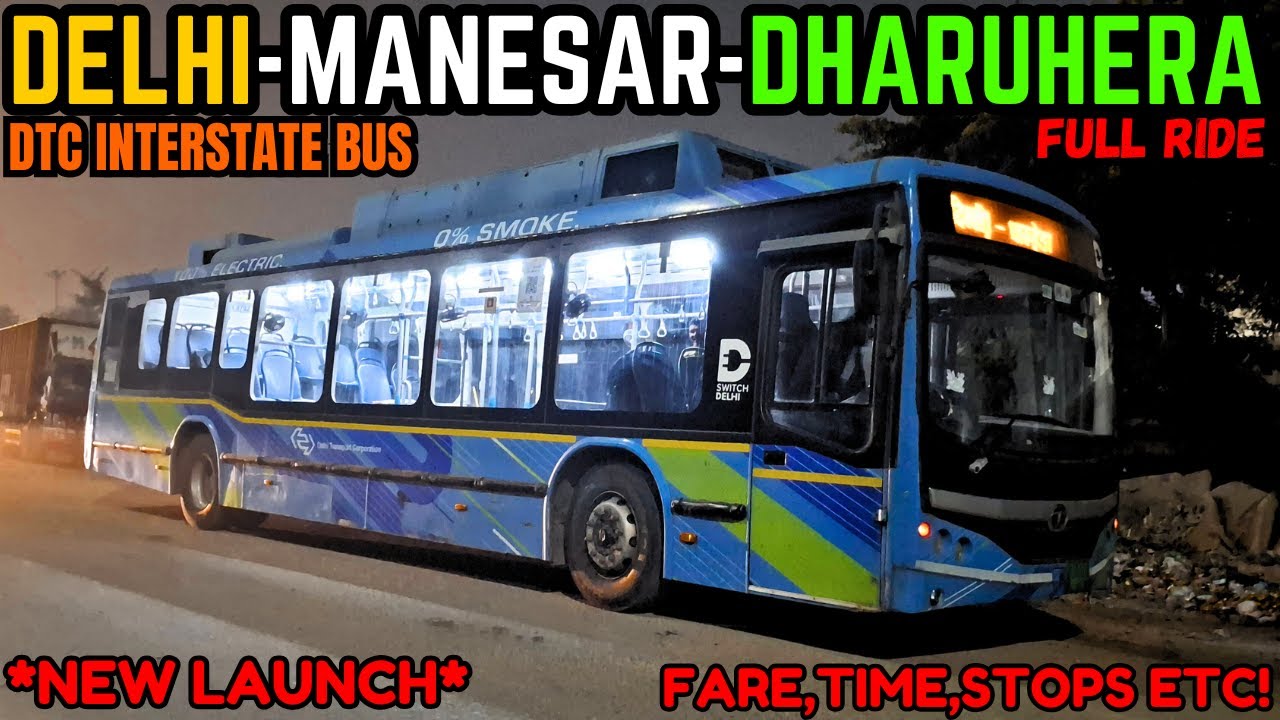 DELHI (DHAULA KUAN) TO DHARUHERA DTC BUS 🚌 *NEW LAUNCH* | Timings, Fare & Stops !