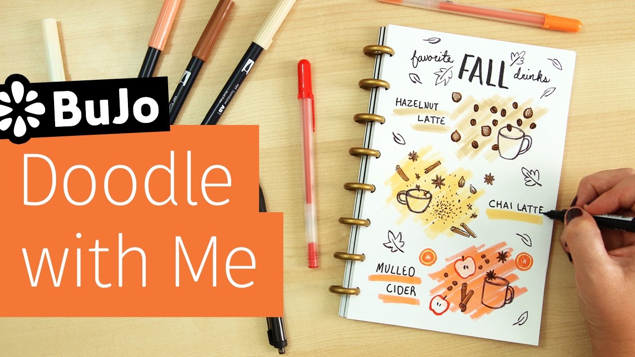 Bullet Journal Doodle with Me: Favorite Fall Drinks | Sea Lemon