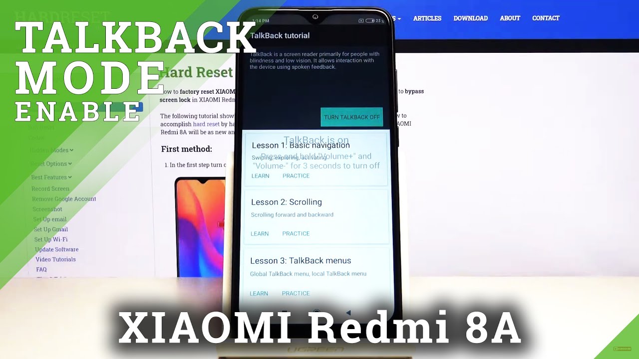 How to Turn On TalkBack Feature in Xiaomi Redmi 8A - Enable TalkBack Mode